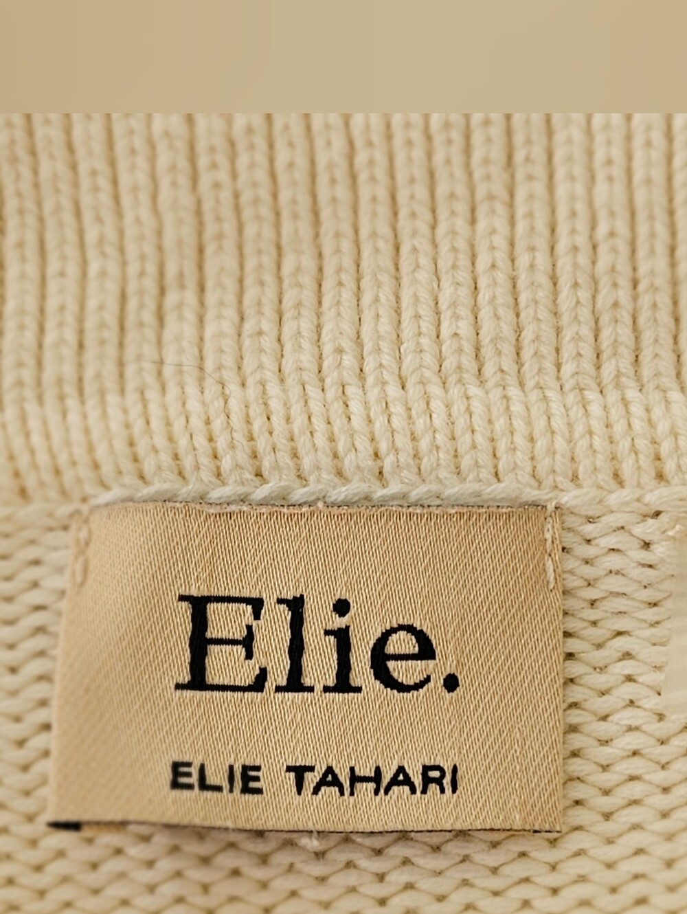 Elie Tahari Red Flower Knit Cardigan Sweater Ivory Cream XS - Picture 12 of 16